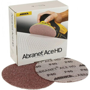 Mirka Abranet Ace HD 8-in. 80 Grit Sanding Disc 25 Count Hook and Loop Net Grip (AH-252-080)