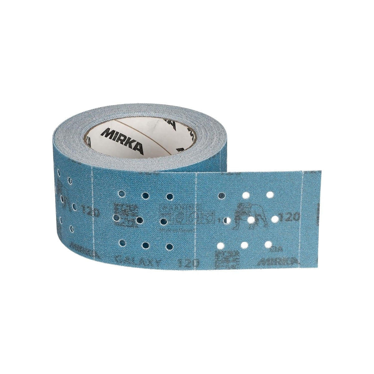 Mirka Galaxy 120 Grit 2.75-in. x 33.5-ft. Perforated Sanding Roll Hook and Loop, 146 Sheets (FY-570-120)