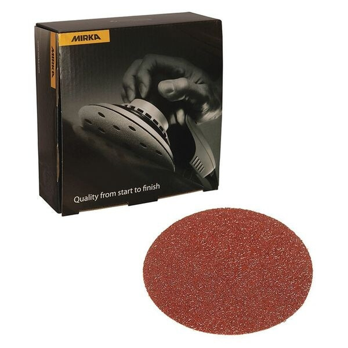 Mirka Coarse Cut 6-in. P60 Grip Sanding Disc 25-Pack, No Hole (40-622-060)
