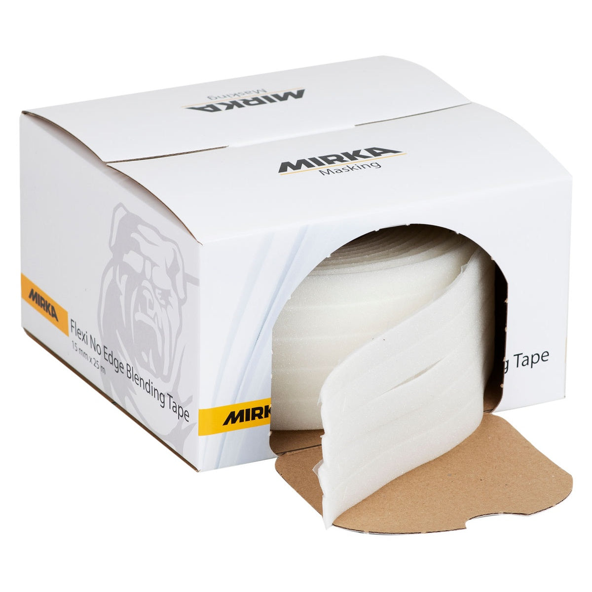 Mirka Flexi No Edge Blending Tape 15 mm x 25 m Foam Masking Tape for Curves and Panel Edges (9190221001)