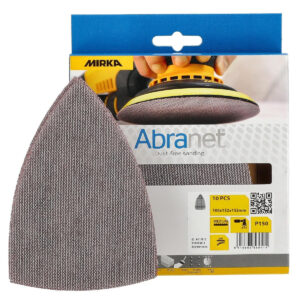 Mirka Abranet Delta P150 Triangular Mesh Sanding Sheets, 10-Pack Hook and Loop Dust-Free for Delta Sanders (9A-219-150)