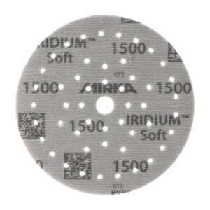 Mirka Iridium Soft 6-in. 400 Grit Grip Multifit Sanding Discs for Dust-Free Dry Sanding (24-6MF-400)