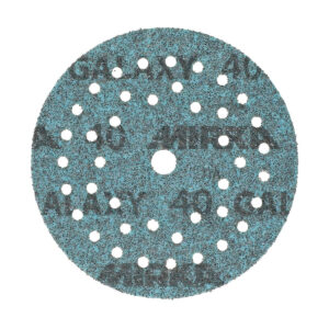 Mirka Galaxy 5-in. 40 Grit Hook and Loop Sanding Discs, 50-Pack Multifit Grip (FY-5MF-040)