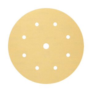 Mirka Gold 8-in. P180 Grip Sanding Disc, 9-Hole 50-Pack (23-632-180)