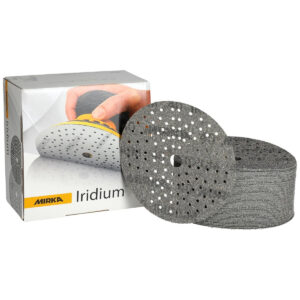 Mirka Iridium 6-in. 40 Grit Hook and Loop Sanding Discs, 50-Pack Multihole for Paint, Wood and Metal Sanding (24-6MH-040)