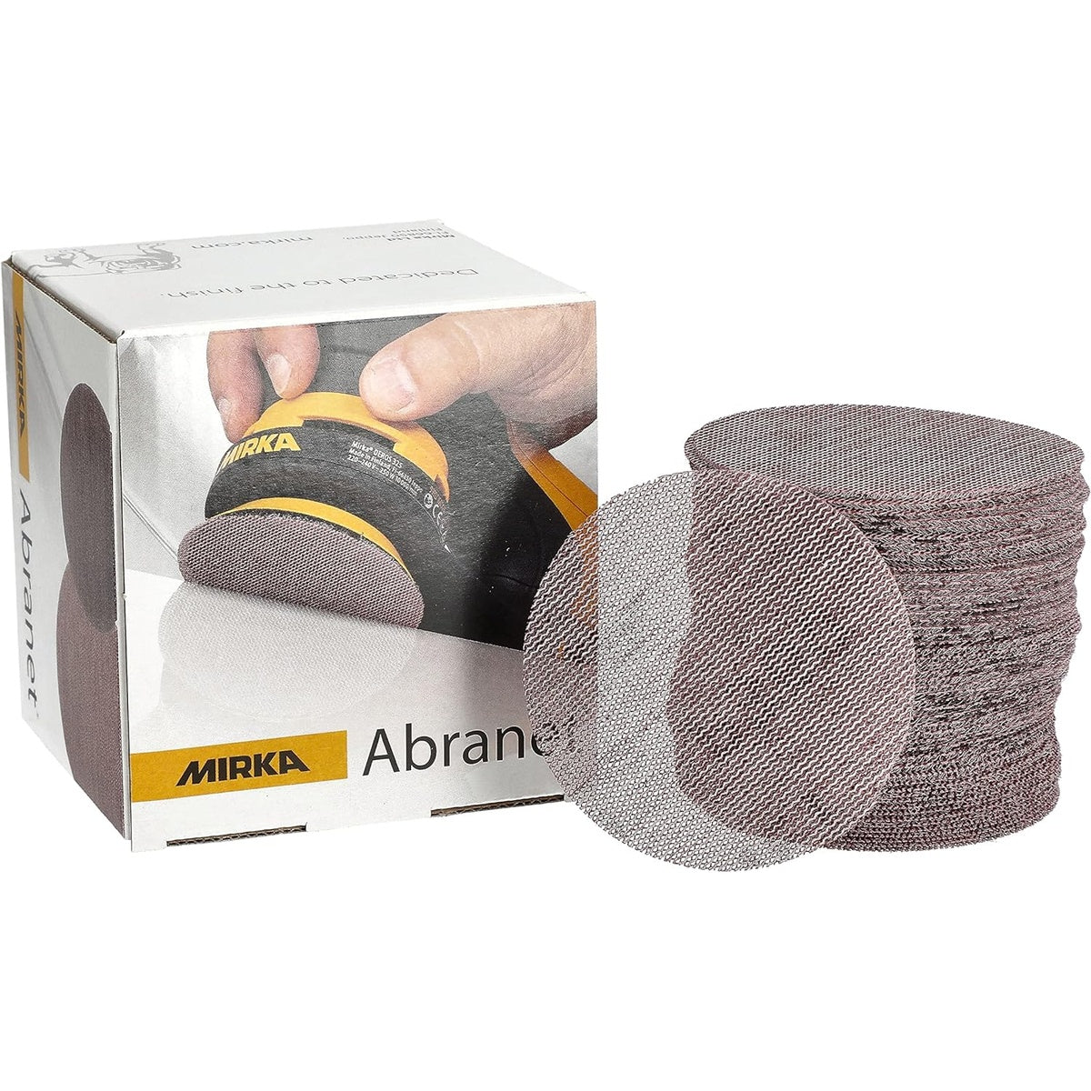 Mirka Abranet 3-in. P80 Hook and Loop Sanding Discs 50-Pack Dust-Free Mesh Sanding for Orbital Sanders (9A-203-080)