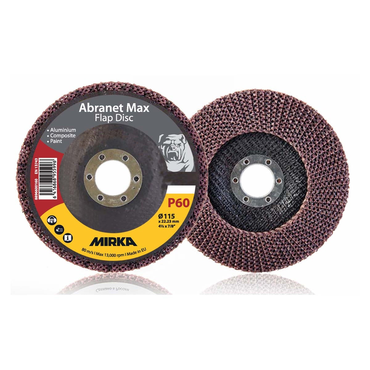 Mirka Abranet Max 4-1/2-in. P80 T29 ALOX Flap Disc 10-Pack for Grinding and Paint Removal (8896600180)