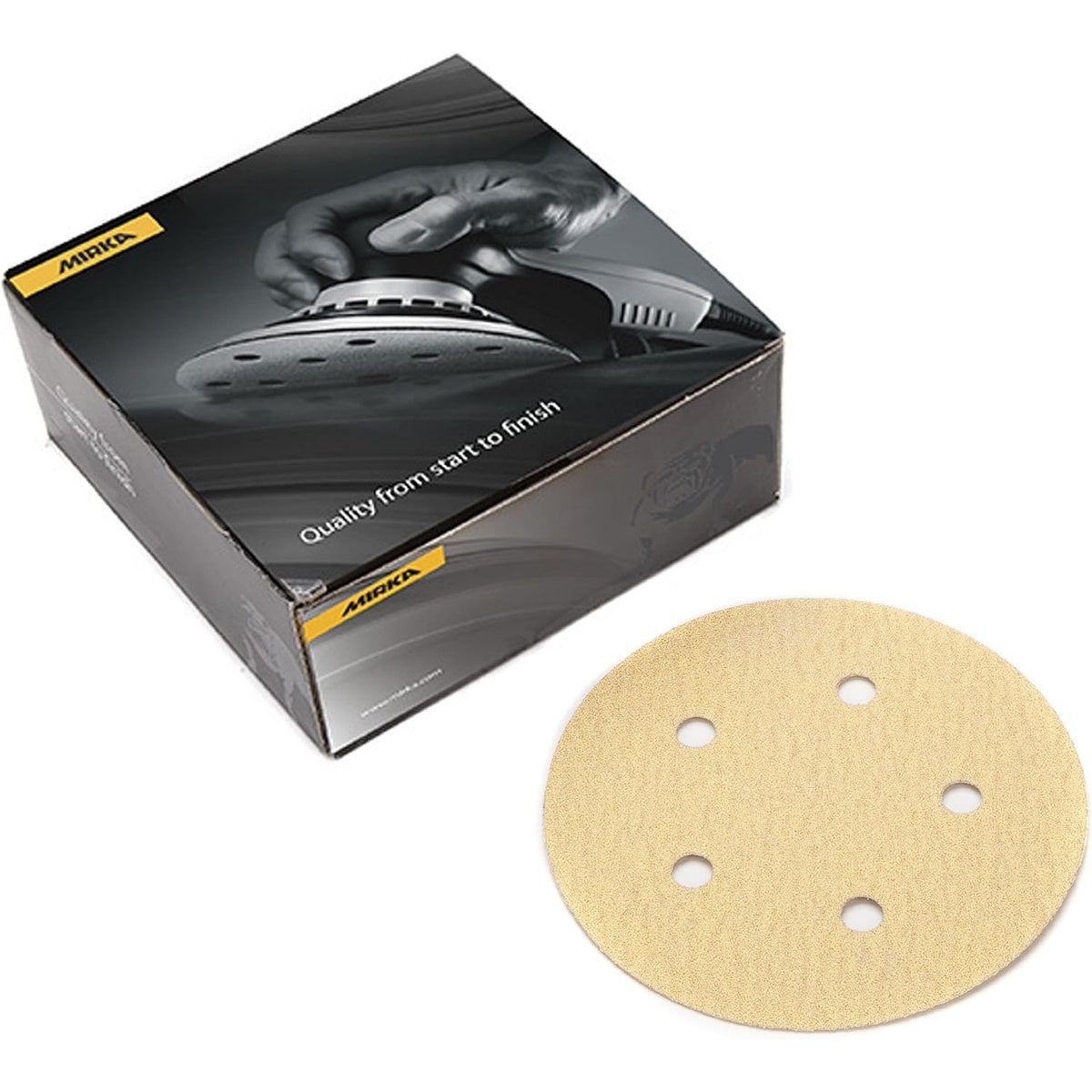 Mirka Bulldog Gold 5-in. 400 Grit 5-Hole PSA Sanding Disc (23-321-400)