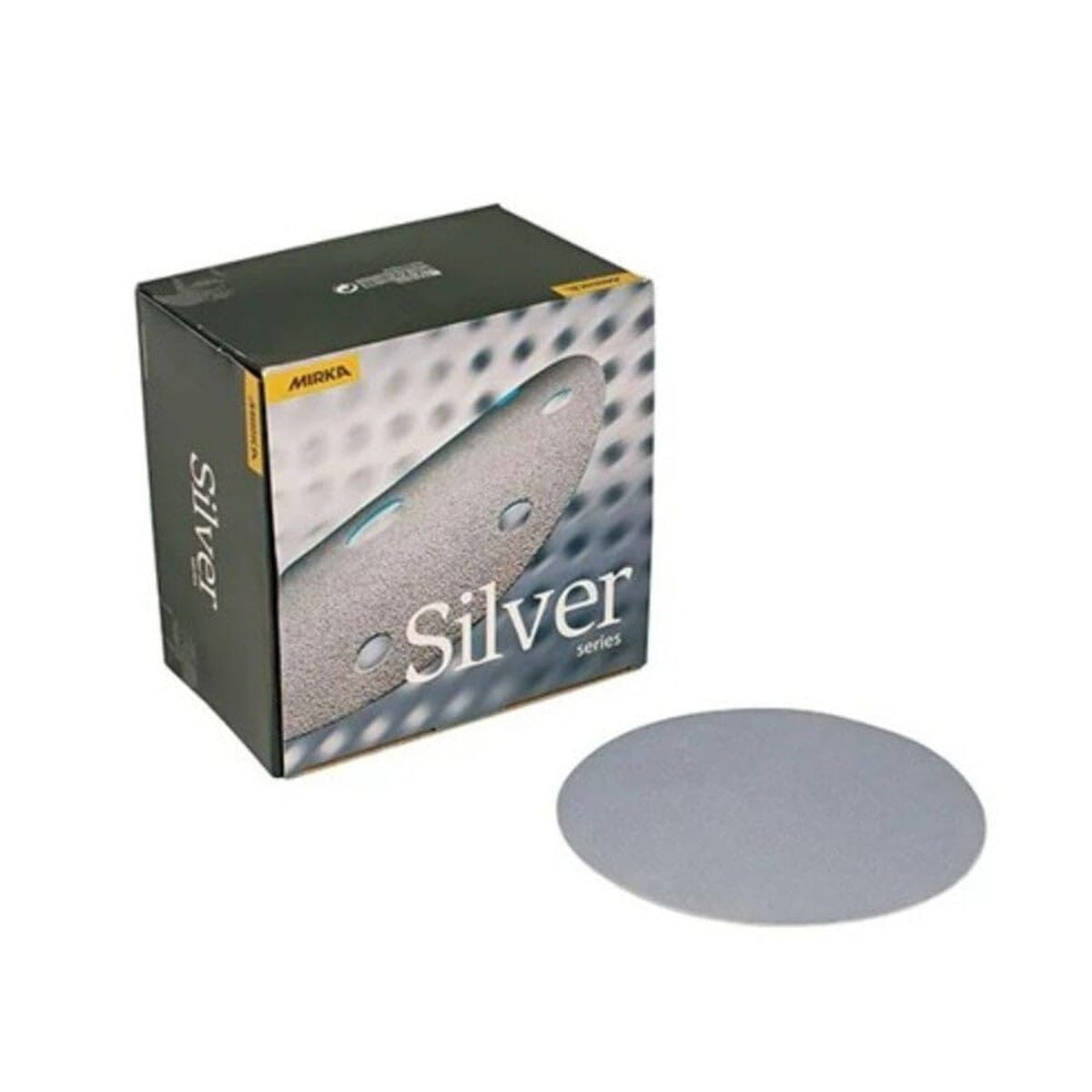Mirka Q.Silver 5-in. 120 Grit PSA Sanding Disc 100-Pack for Wood and Automotive Sanding (2B-332-120)