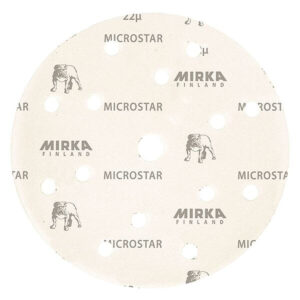 Mirka Microstar 6-in. 15-Hole P2000 Film-Back Grip Sanding Disc Pack of 50 (FM-611-2000)