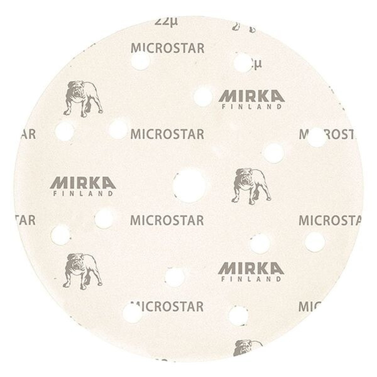 Mirka Microstar 6-in. 15-Hole P2000 Film-Back Grip Sanding Disc Pack of 50 (FM-611-2000)