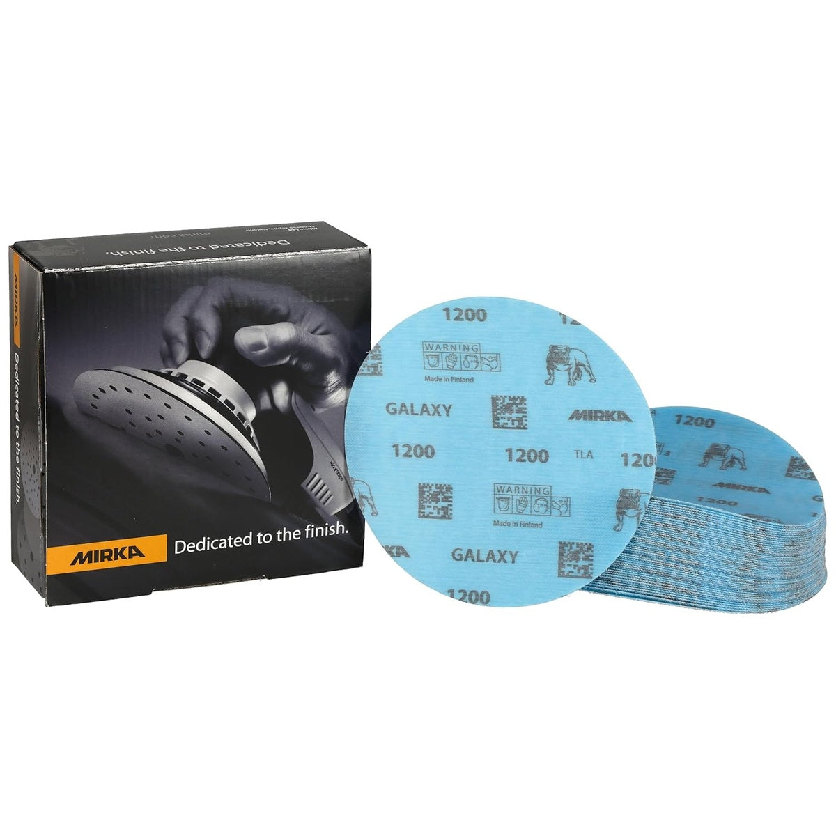 Mirka Galaxy 6-in. 1200 Grit Hook & Loop Sanding Discs 50-Pack for Power Sanders (FY-622-1200)