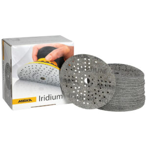 Mirka Iridium 5-in. 40 Grit Hook and Loop Sanding Discs, 50-Pack Multi-Hole (24-5MH-040)