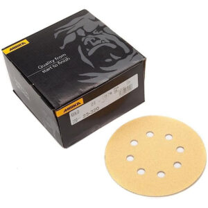Mirka Gold 5-in. 8-Hole 80 Grit PSA Sanding Discs, 100-Pack (23-320-080)
