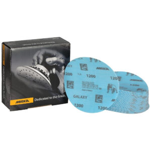 Mirka Galaxy 5-in. 1200 Grit Hook and Loop Sanding Discs, 50-Pack No-Hole Ceramic Abrasive (FY-612-1200)