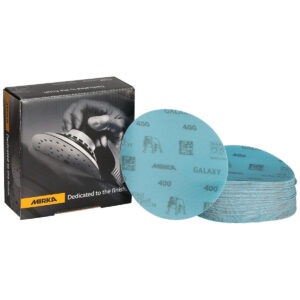 Mirka Galaxy 5-in. 400 Grit Hook and Loop Sanding Discs, 50-Pack, No-Hole (FY-612-400)