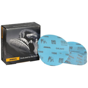 Mirka Galaxy 5-in. 1000 Grit Hook and Loop Sanding Discs, 50-Pack, No-Hole for Random Orbital Sanders (FY-612-1000)
