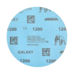 Mirka Galaxy 5-in. 1200 Grit Sanding Disc 50-Pack Hook and Loop, No-Hole (FY-612-1200)