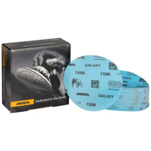 Mirka Galaxy 5-in. 1500 Grit Hook and Loop Sanding Discs, 50-Pack, No-Hole for Random Orbital Sanders (FY-612-1500)