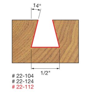 Freud 22-104 1/2-Inch Dovetail Router Bit