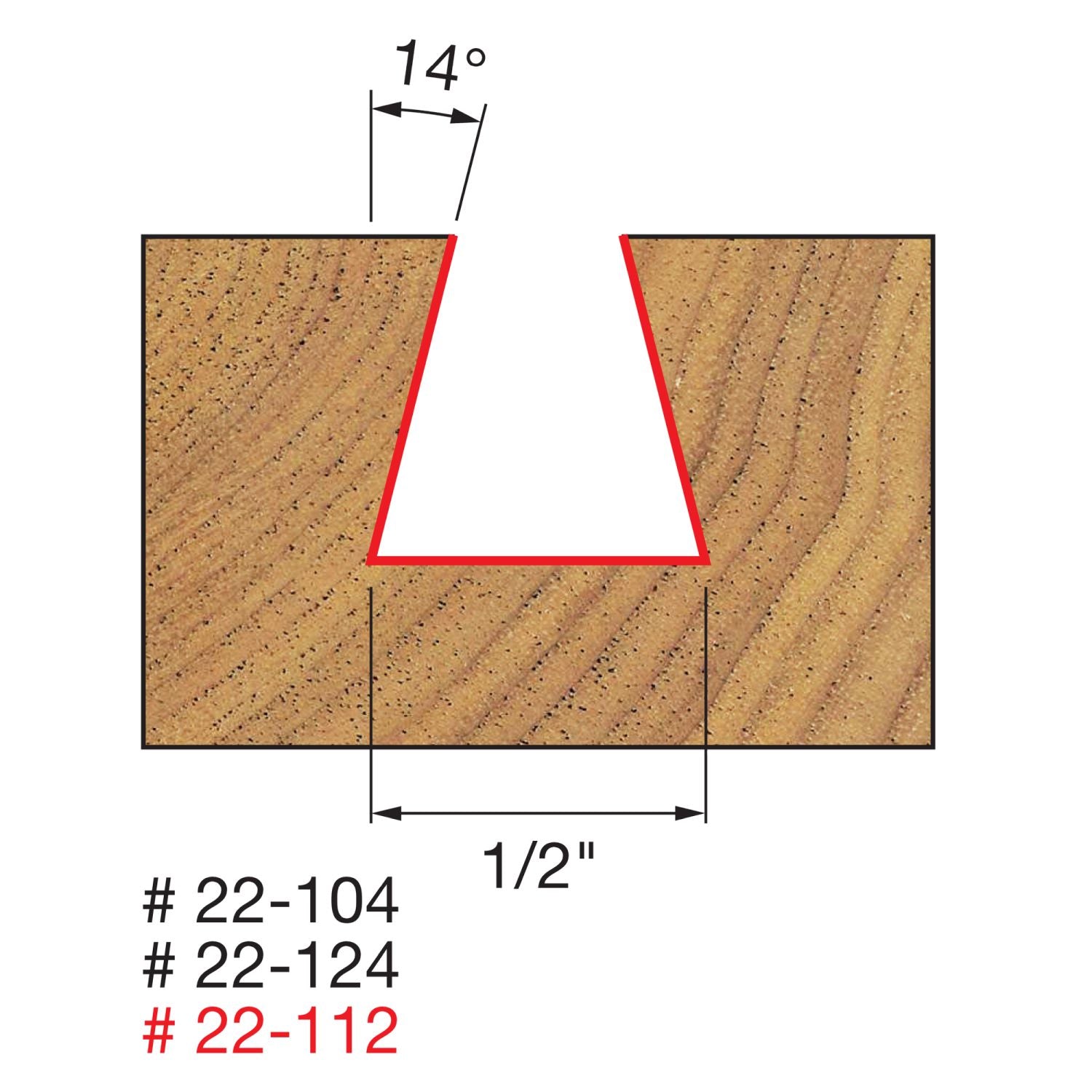 Freud 22-104 1/2-Inch Dovetail Router Bit