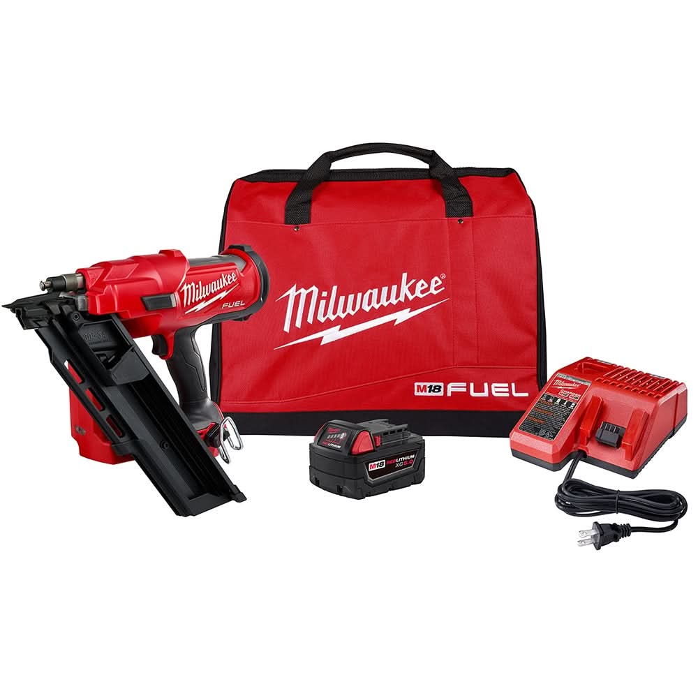 Milwaukee 2745-21 M18 FUEL Brushless 30-Degree Framing Nailer 5.0Ah Kit