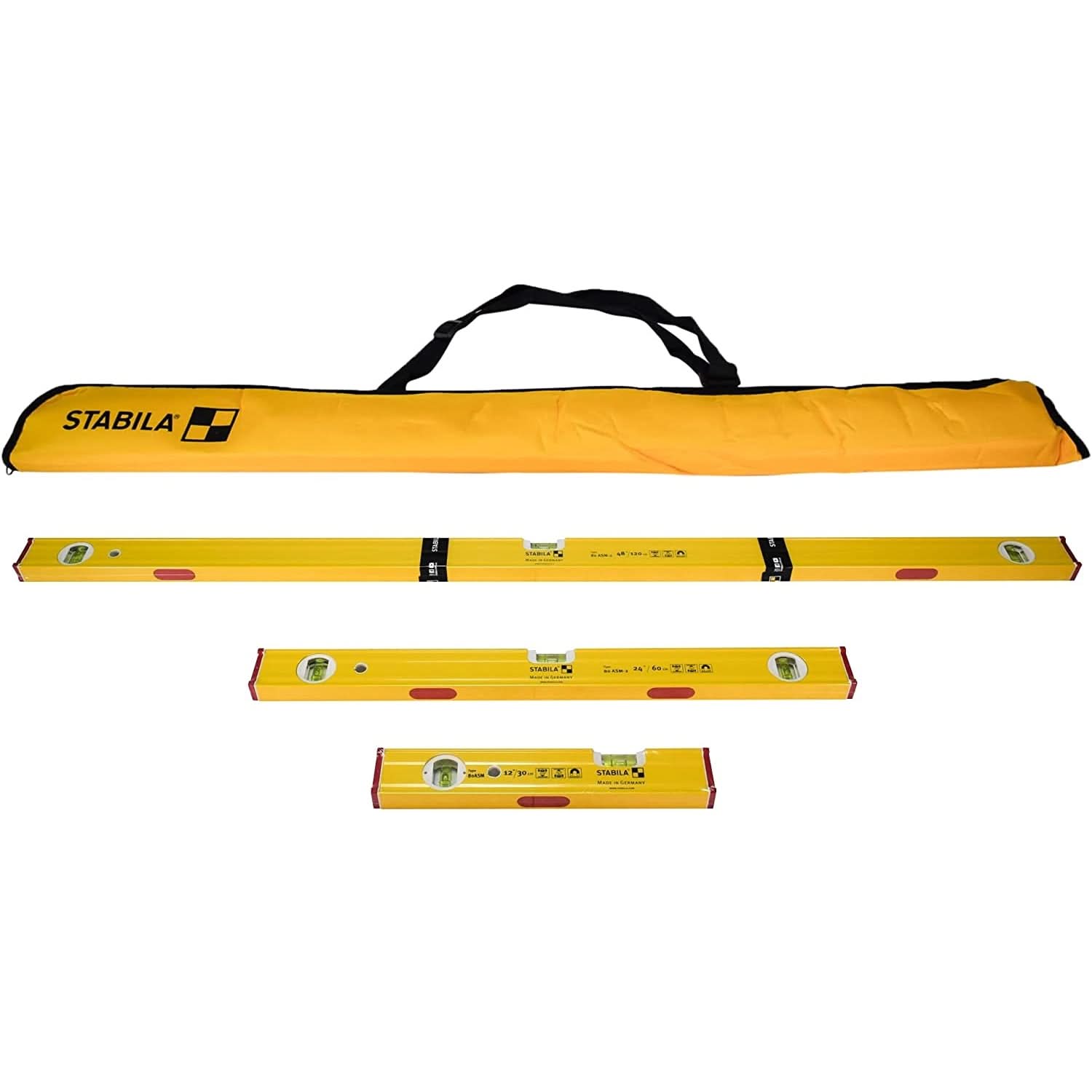 Stabila 29940 PRO SET 80 ASM 3-Piece Magnetic Spirit Level Set