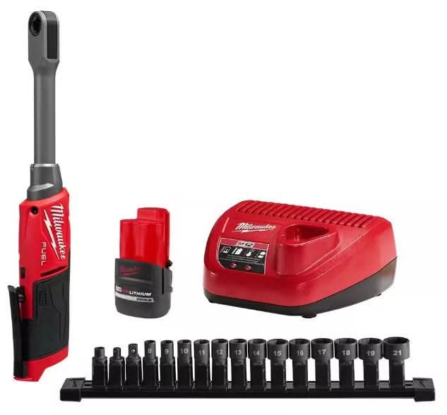 Milwaukee 3050-21 M12 FUEL INSIDER Extended Reach Box Ratchet 2.5Ah Kit