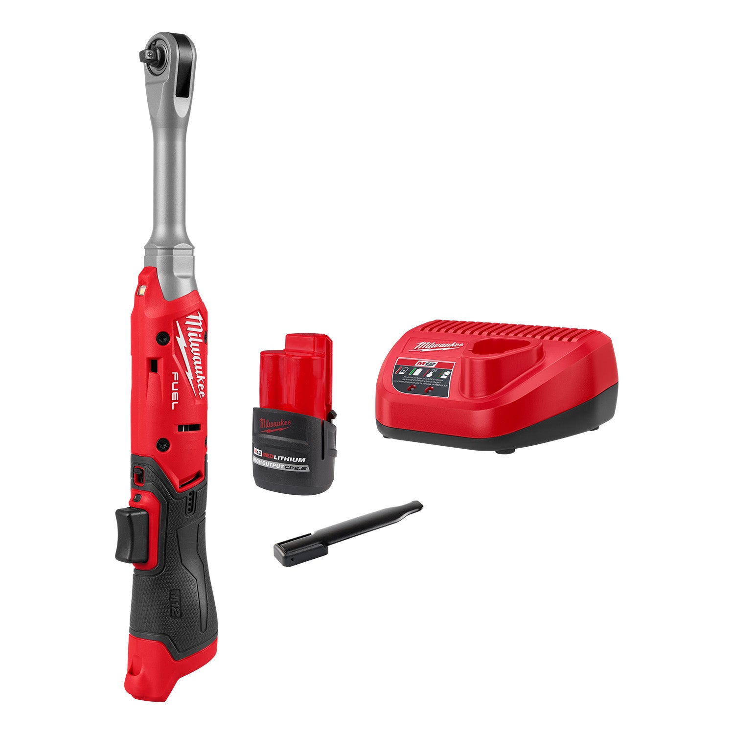 Milwaukee M12 FUEL 1/4-in. Extended Reach Ratchet 2.5Ah Kit (3058-21)