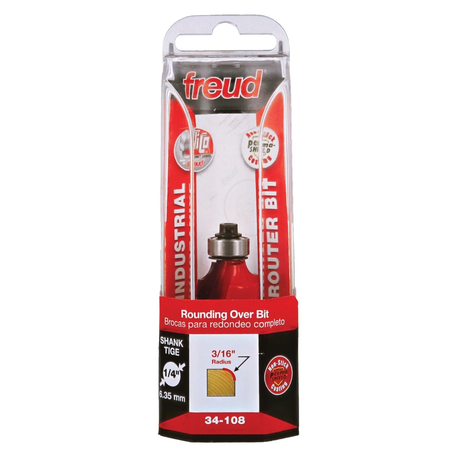 Freud 34-108 3/16-Inch Radius Rounding Over Router Bit