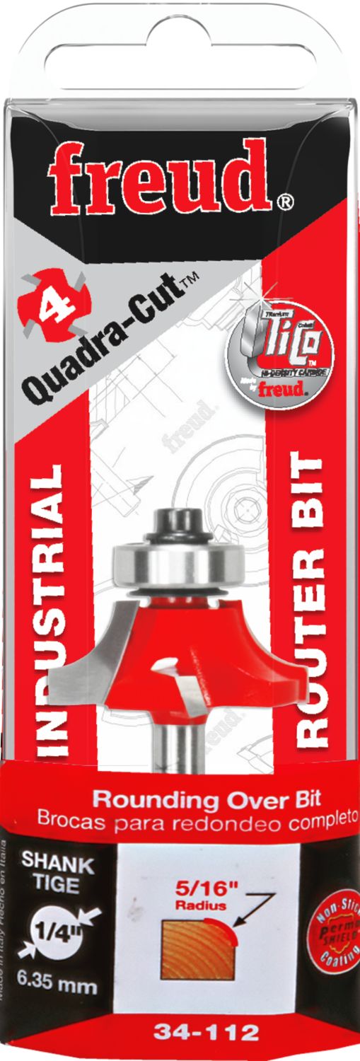 Freud 34-112 5/16-Inch Radius Rounding Over Router Bit (Quadra-Cut)