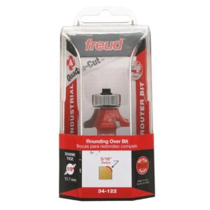 Freud 34-122 5/16-Inch Radius Rounding Over Router Bit (Quadra-Cut)