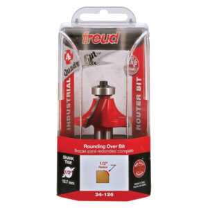 Freud 34-126 1/2-Inch Radius Rounding Over Router Bit (Quadra-Cut)