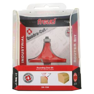 Freud 34-134 1-1/8-Inch Radius Rounding Over Router Bit (Quadra-Cut)