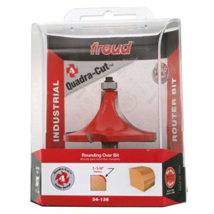 Freud 34-136 1-1/4-Inch Radius Rounding Over Router Bit (Quadra-Cut)