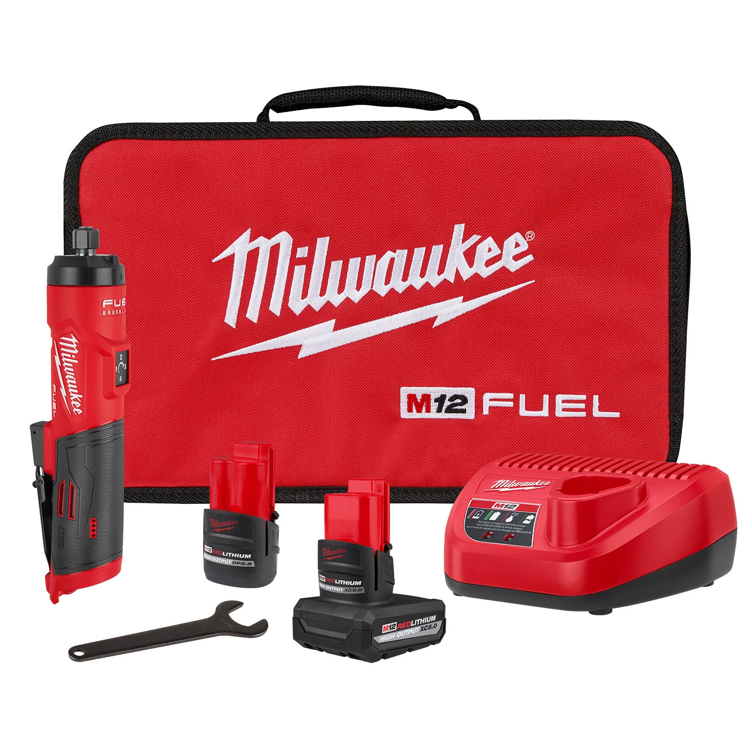 Milwaukee M12 FUEL 1/4-in. Straight Die Grinder 2.5Ah Kit (3486-22)
