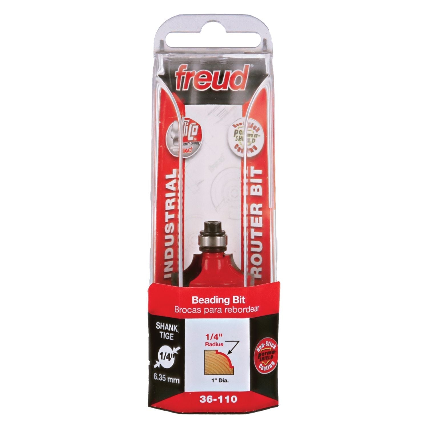 Freud 36-110 1/4-Inch Radius Beading Router Bit (Quadra-Cut)
