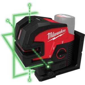 Milwaukee 3624-20 M12 Green Cross Line & 4-Points Laser