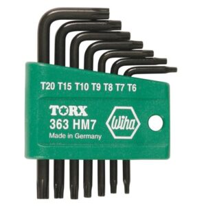 Wiha 36392 7-Piece Torx L-Key Short Arm Set