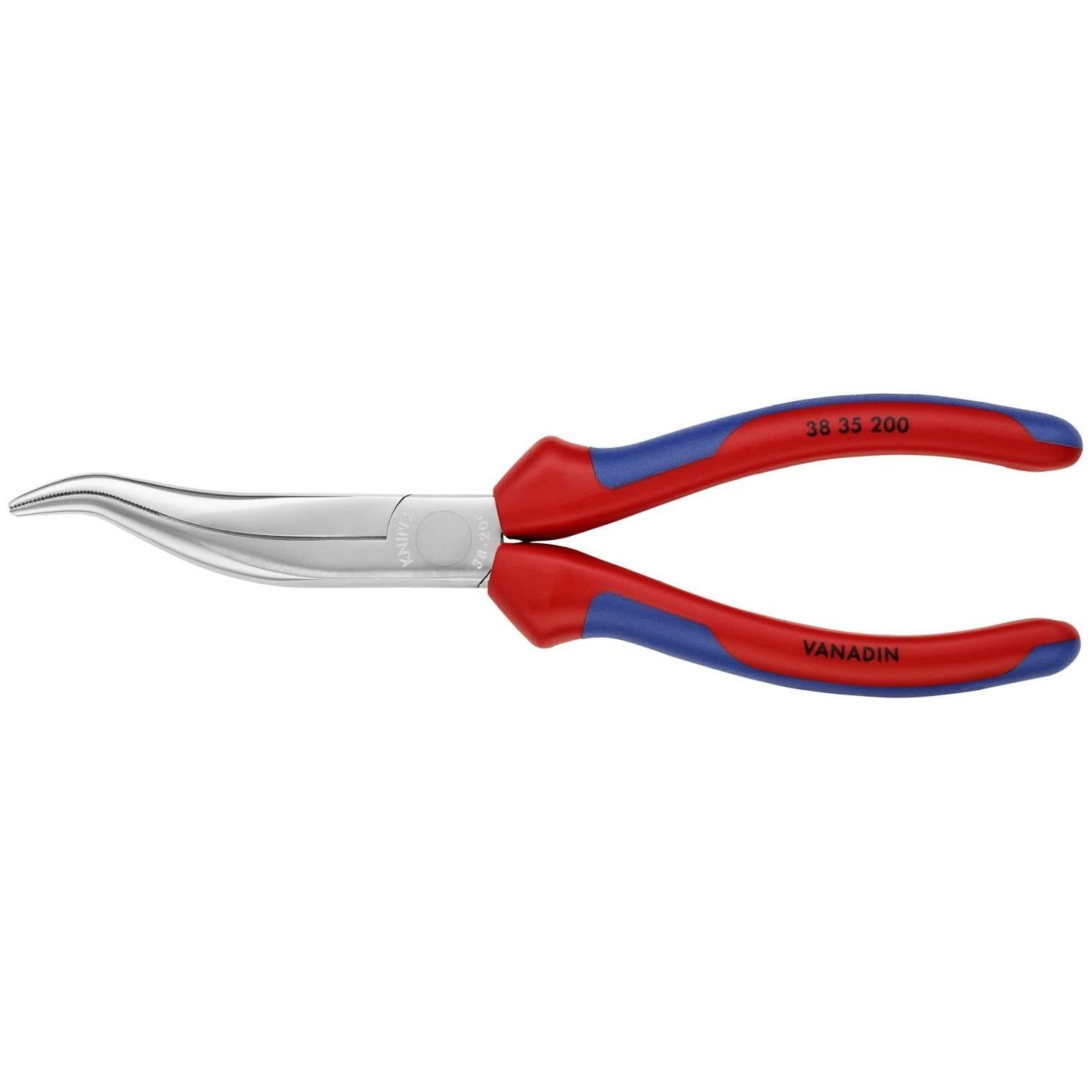 Knipex 38 35 200 Long Nose Pliers without Cutter-S Shape