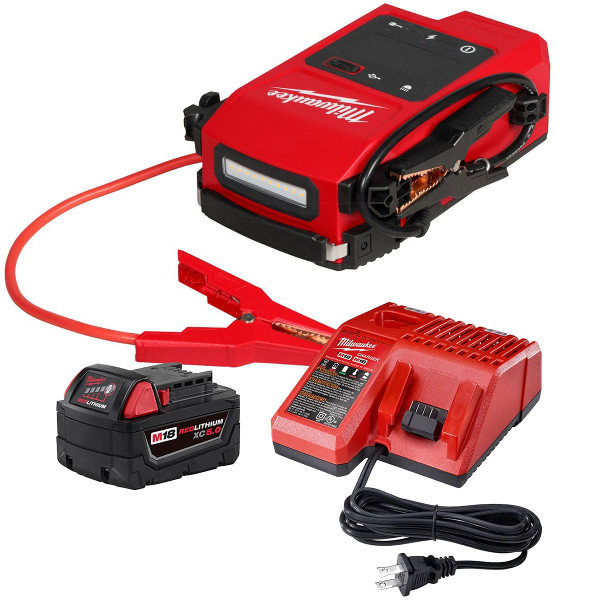 Milwaukee 3841-20 M18 HOTSHOT Jump Starter 5.0Ah Kit