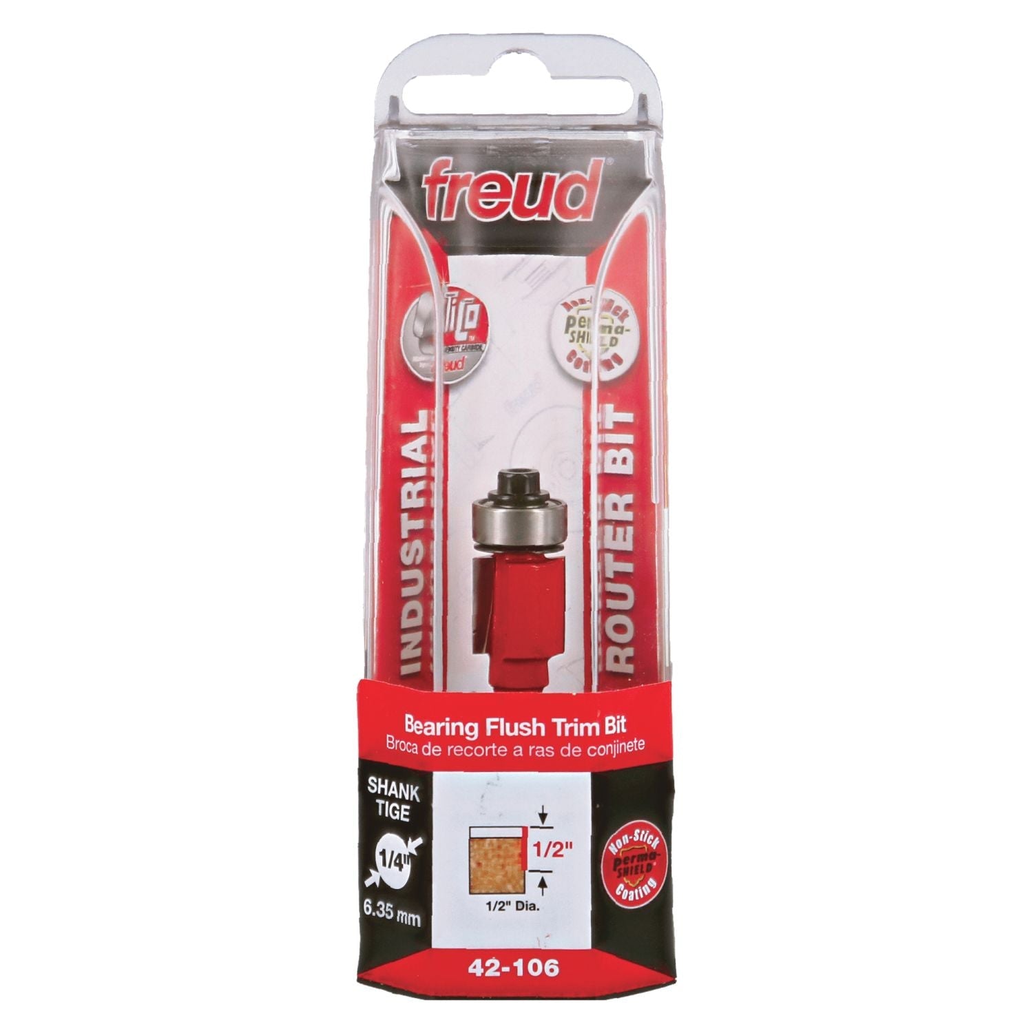 Freud 42-106 1/2-Inch Bearing Flush Trim Router Bit