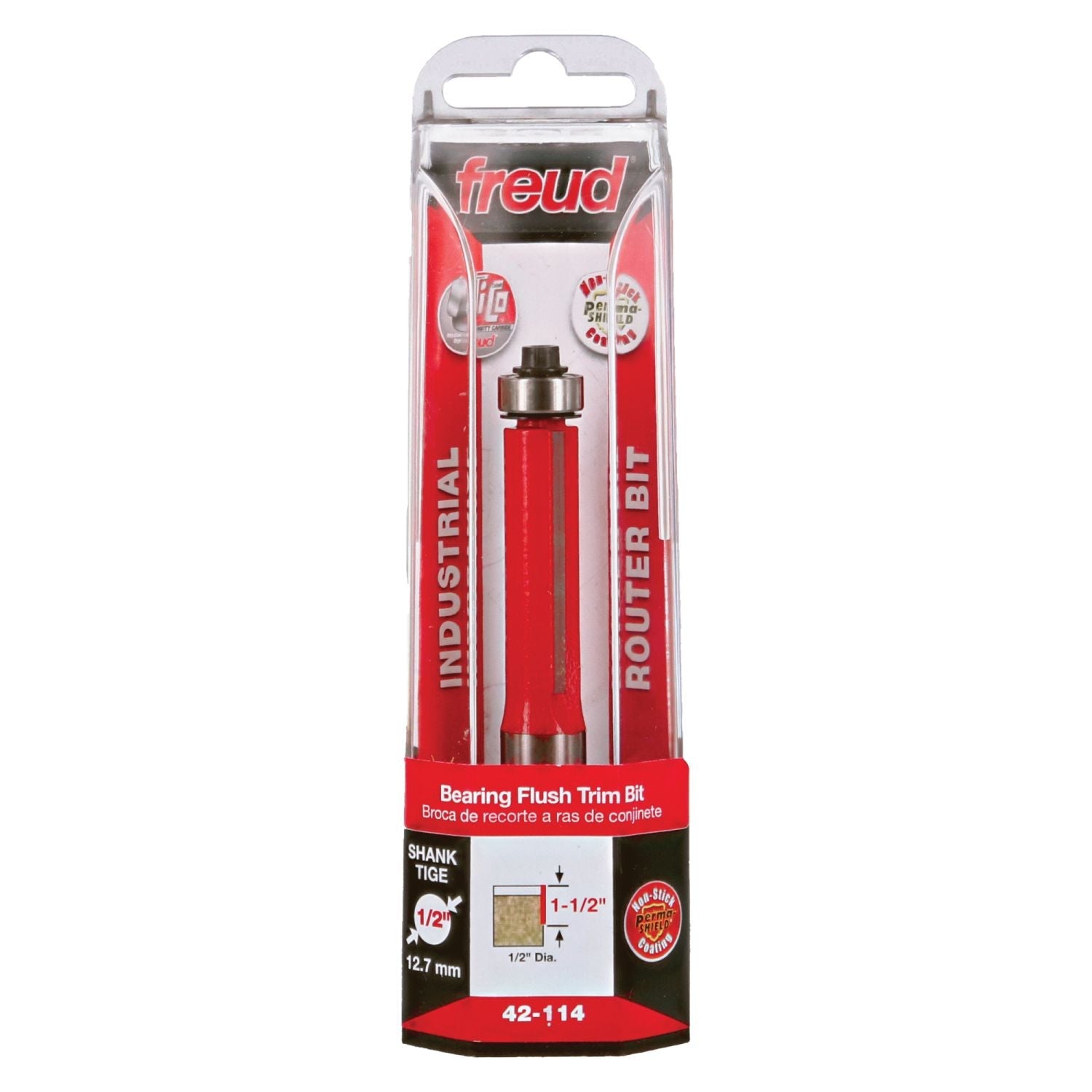 Freud 42-114 1/2-Inch Bearing Flush Trim Router Bit