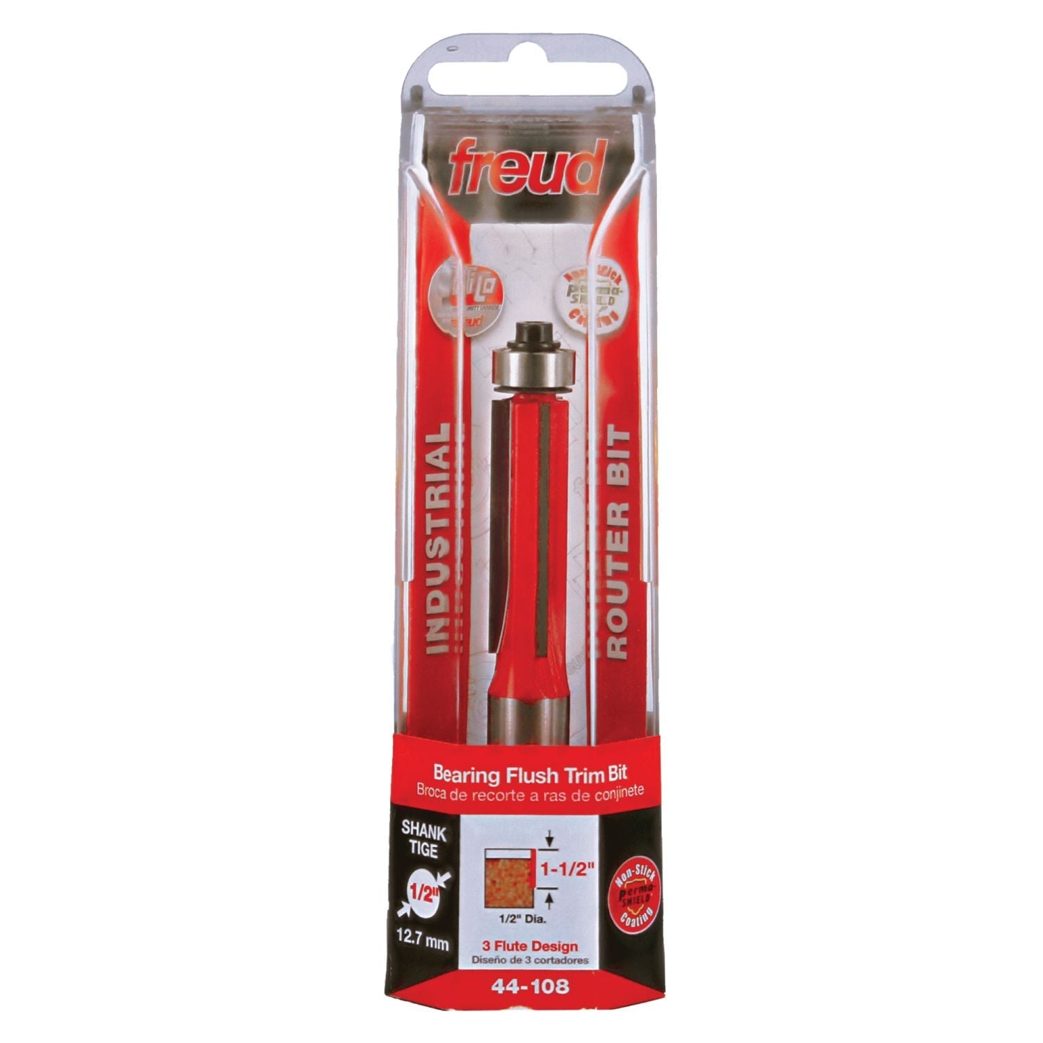 Freud 44-108 1/2-Inch Bearing Flush Trim Router Bit