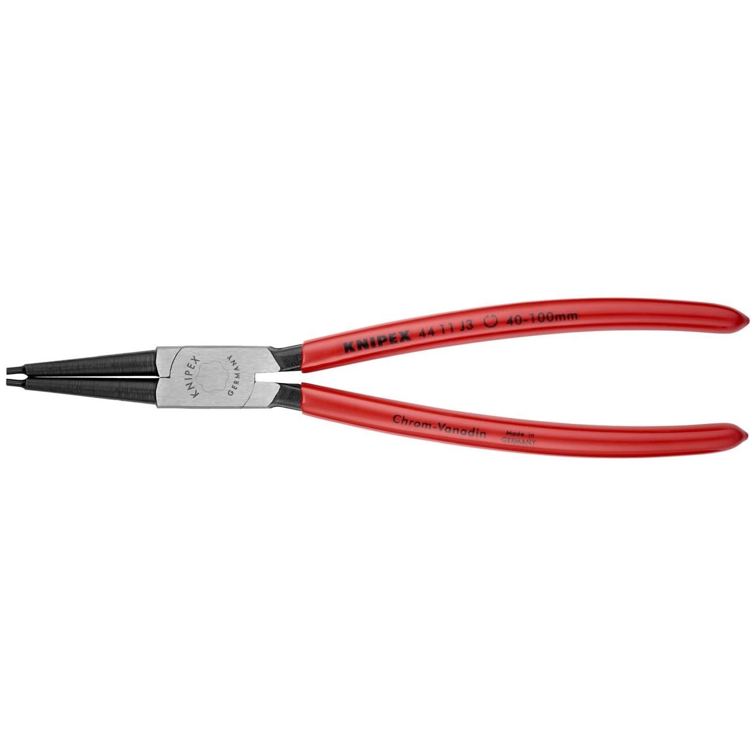 Knipex 44 11 J3 Internal Snap Ring Pliers-Forged Tips