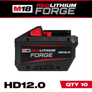 Milwaukee 48-11-1814 M18 REDLITHIUM FORGE HD12.0 Battery, 10-Pack