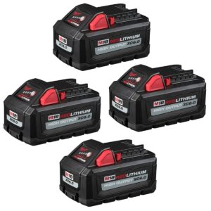 Milwaukee M18 REDLITHIUM HIGH OUTPUT XC 6.0Ah Battery, 4-Pack