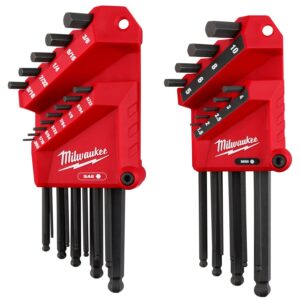 Milwaukee 48-22-2187 22-Key Ball End L-Key Set - SAE/Metric