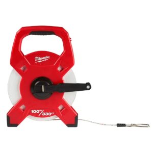 Milwaukee 48-22-5310 Fiberglass 100m/330ft Open Reel Long Tape Measure
