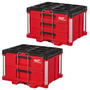 Milwaukee 48-22-8442 PACKOUT 2-Drawer and 3-Drawer Tool Box Bundle